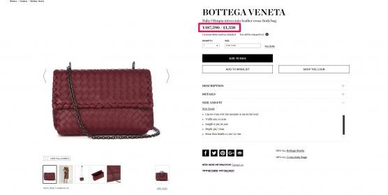 BOTTEGA VENETA イントレチャート ナッパ ベビー オリンピアバッグ 海外通販