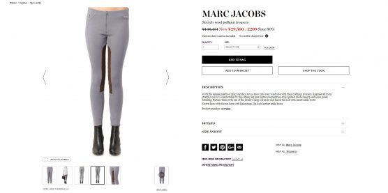 marc jacobs strech pants