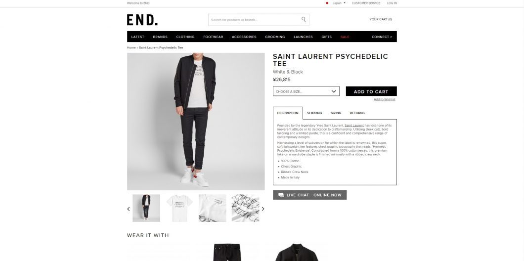 SAINT LAURENT PSYCHEDELIC TEE