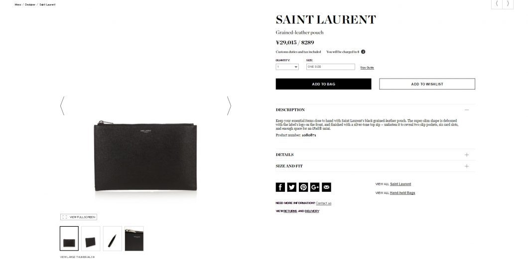 saint-laurent-leather-pouch