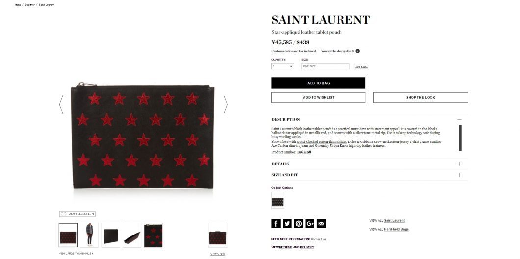 SAINT LAURENT tablet pouch