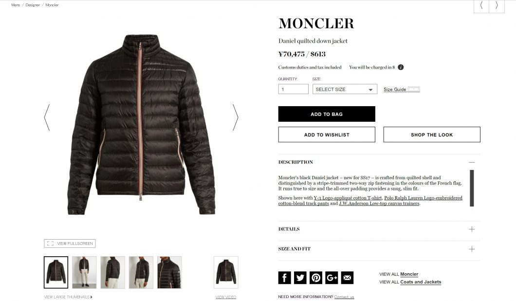 MONCLER 2017ss daniel