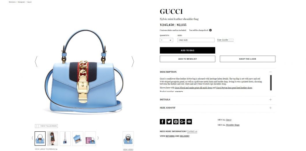 GUCCI sylvie mini bag 2017ss