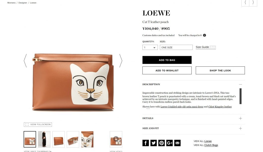 LOEWE T pouch 2017ss