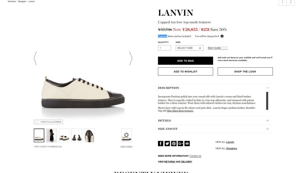 LANVIN Capped-toe low-top suede trainers 2017aw