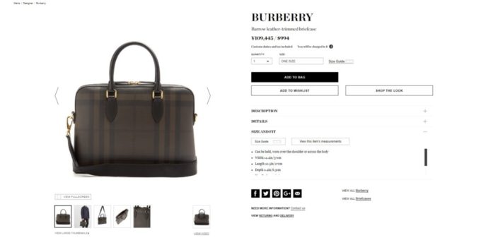 BURBERRY Barrow leather-trimmed briefcase 2017aw