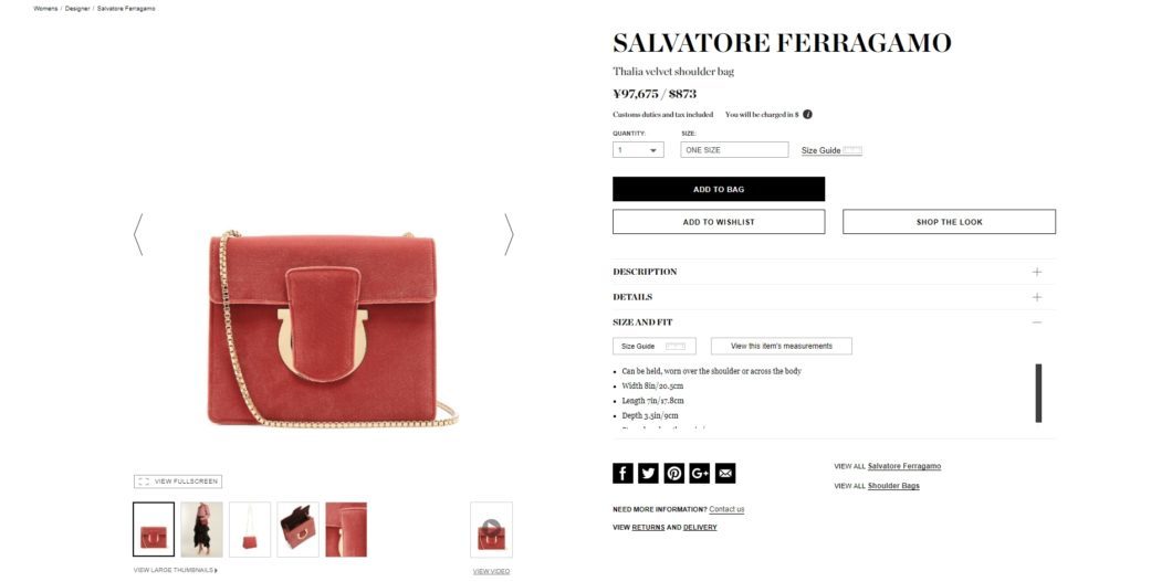 SALVATORE FERRAGAMO thalia bag 2017aw