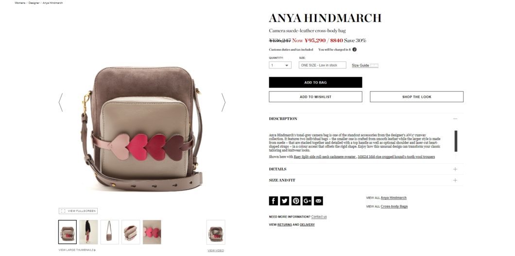 ANYA HINDMARCH Stack Camera Bag 2017aw sale