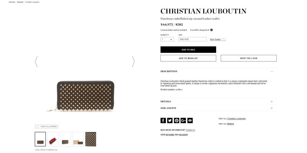 CHRISTIAN LOUBOUTIN Panettone embellished zip-around leather wallet 2018ss